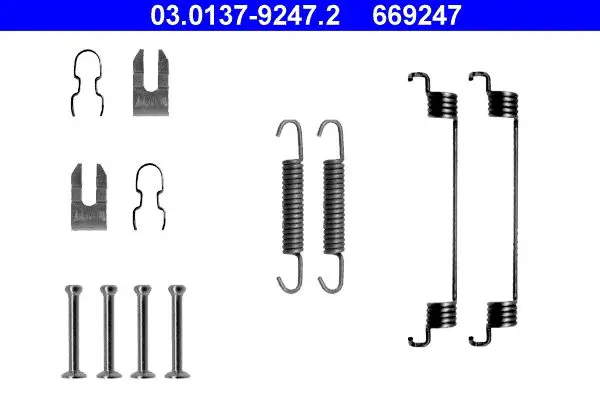 Handler.Part Accessory kit, brake shoes ATE 03013792472 1