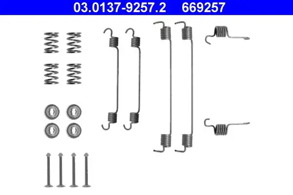 Handler.Part Accessory kit, brake shoes ATE 03013792572 1