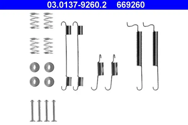 Handler.Part Accessory kit, brake shoes ATE 03013792602 1