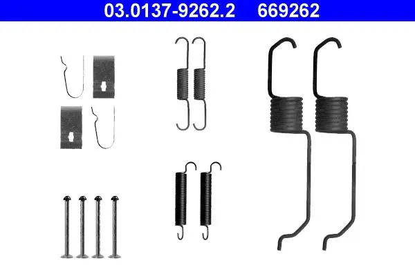 Handler.Part Accessory kit, brake shoes ATE 03013792622 1