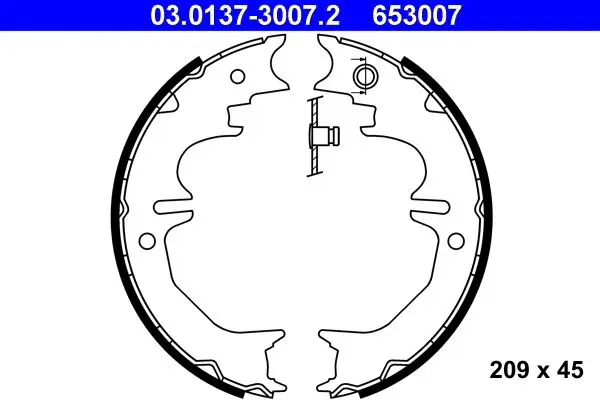 Handler.Part Brake shoe set, parking brake ATE 03013730072 1