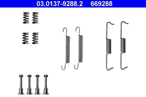 Handler.Part Accessory kit, parking brake shoes ATE 03013792882 1