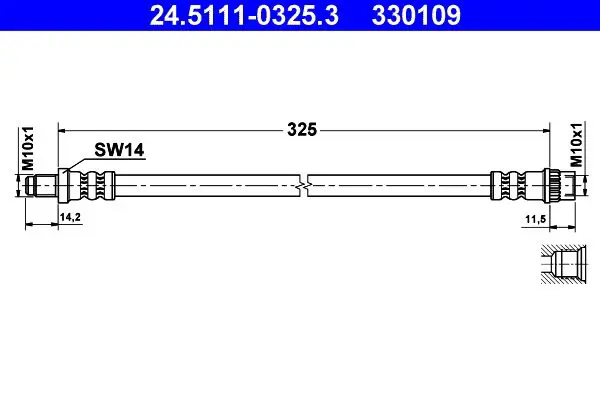 Handler.Part Brake hose ATE 24511103253 1