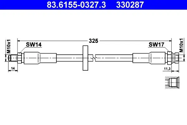 Handler.Part Brake hose ATE 83615503273 1