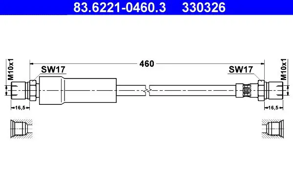 Handler.Part Brake hose ATE 83622104603 1