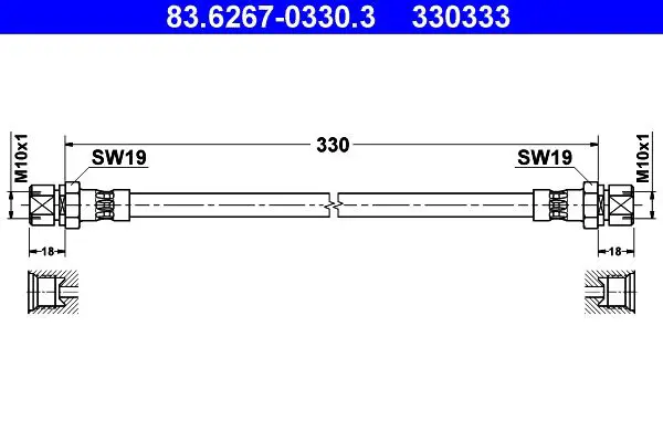 Handler.Part Brake hose ATE 83626703303 1