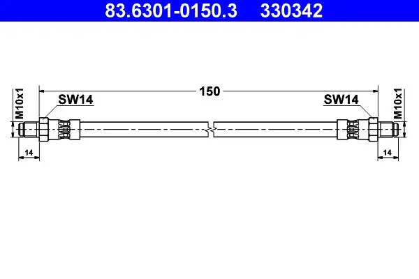 Handler.Part Brake hose ATE 83630101503 1