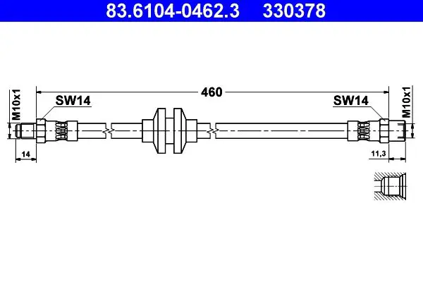 Handler.Part Brake hose ATE 83610404623 1