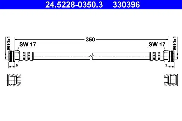 Handler.Part Brake hose ATE 24522803503 1