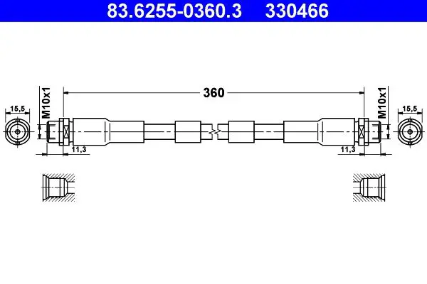 Handler.Part Brake hose ATE 83625503603 1