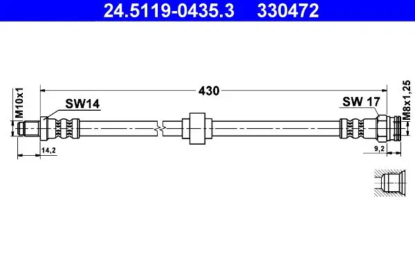 Handler.Part Brake hose ATE 24511904353 1