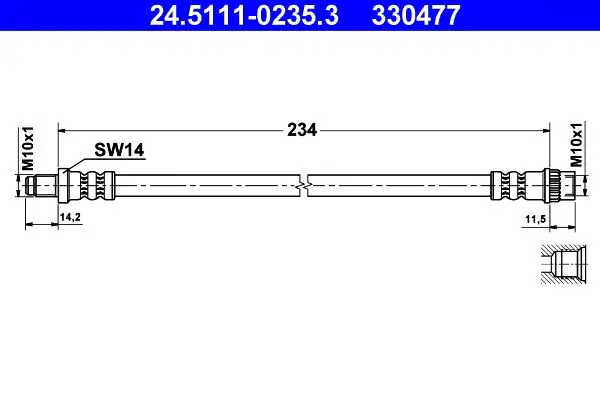 Handler.Part Brake hose ATE 24511102353 1