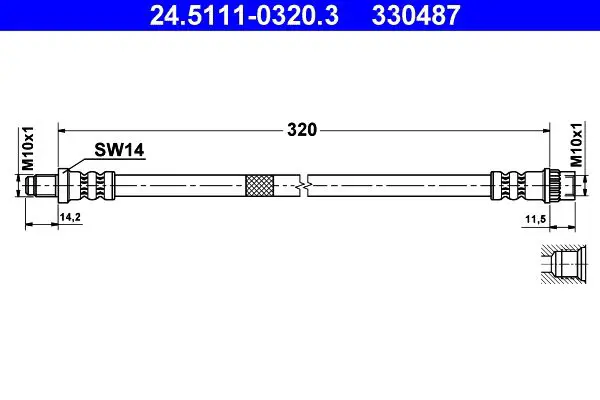 Handler.Part Brake hose ATE 24511103203 1