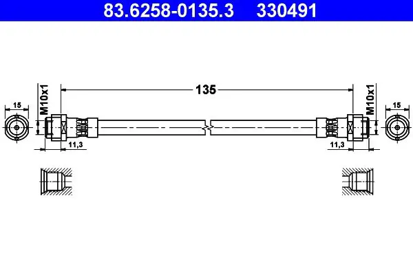 Handler.Part Brake hose ATE 83625801353 1