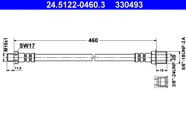 Handler.Part Brake hose ATE 24512204603 1