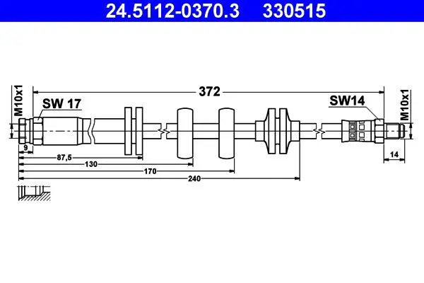 Handler.Part Brake hose ATE 24511203703 1