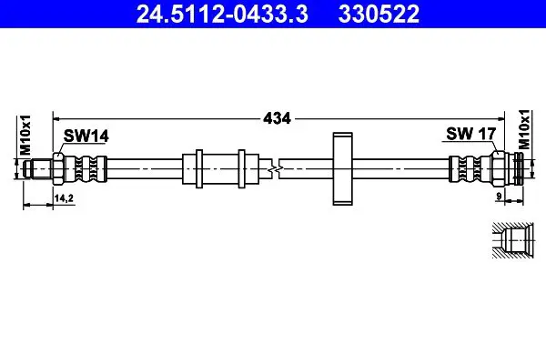 Handler.Part Brake hose ATE 24511204333 1