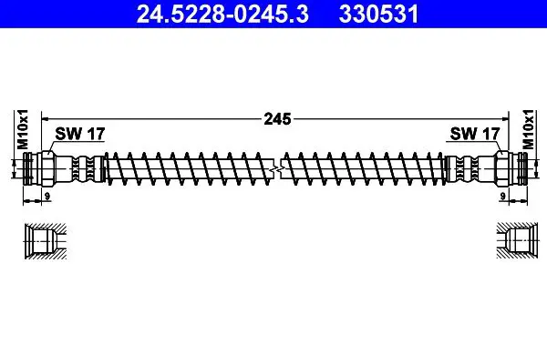 Handler.Part Brake hose ATE 24522802453 1