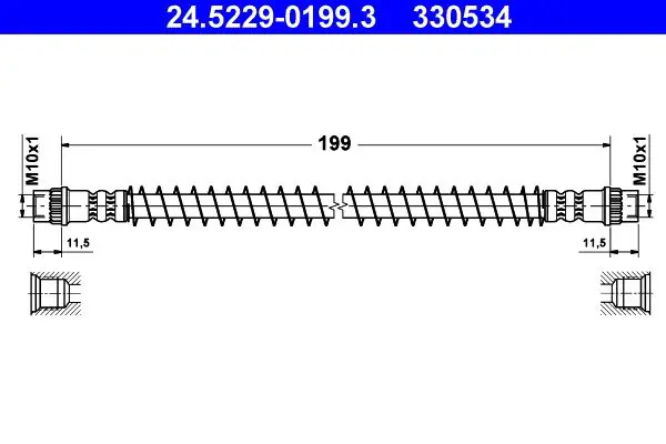 Handler.Part Brake hose ATE 24522901993 1