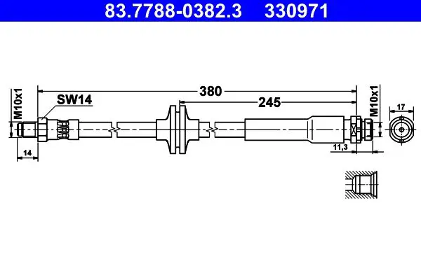 Handler.Part Brake hose ATE 83778803823 1