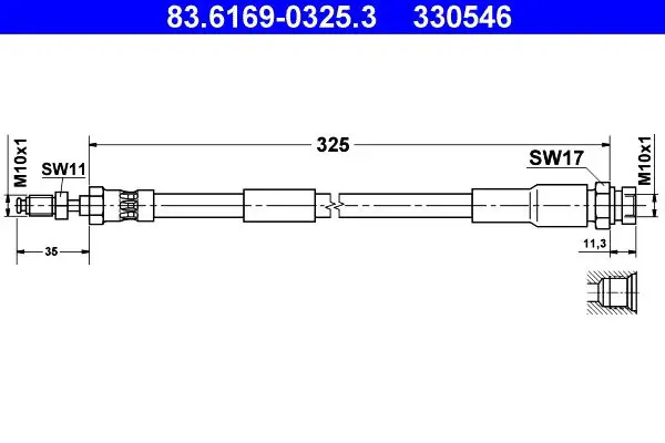 Handler.Part Brake hose ATE 83616903253 1