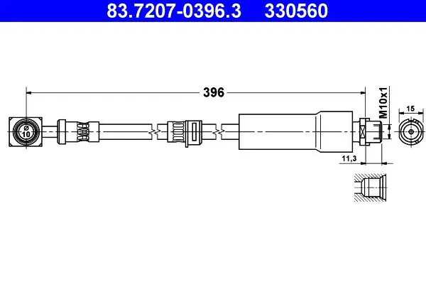 Handler.Part Brake hose ATE 83720703963 1