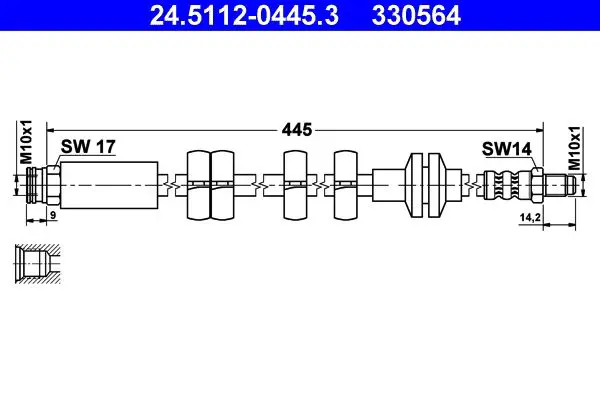 Handler.Part Brake hose ATE 24511204453 1