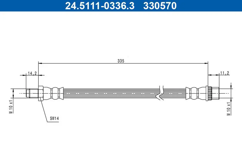 Handler.Part Brake hose ATE 24511103363 1