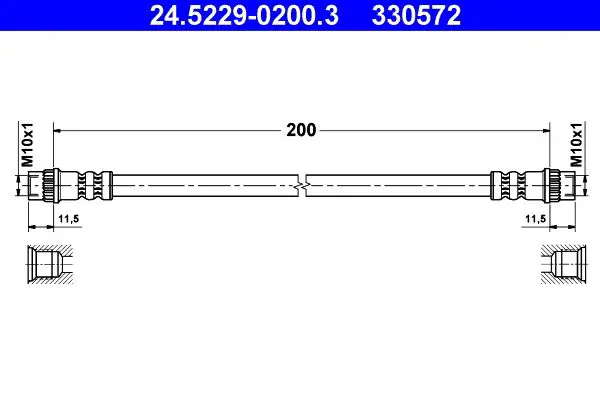 Handler.Part Brake hose ATE 24522902003 1