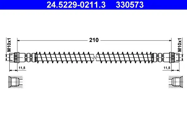 Handler.Part Brake hose ATE 24522902113 1