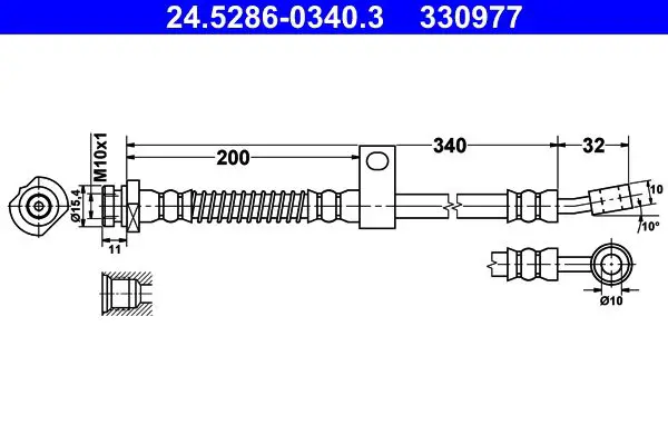 Handler.Part Brake hose ATE 24528603403 1