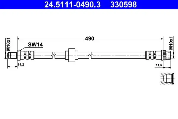 Handler.Part Brake hose ATE 24511104903 1