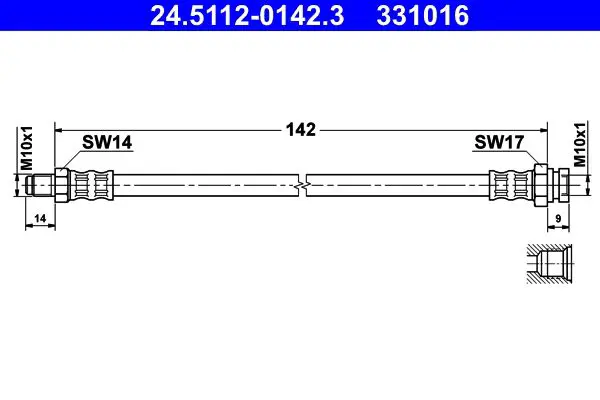 Handler.Part Brake hose ATE 24511201423 1