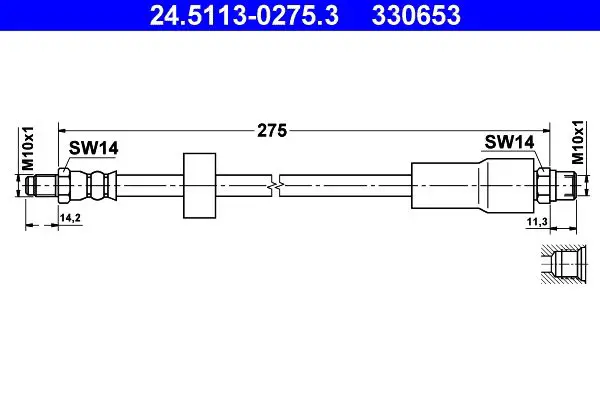 Handler.Part Brake hose ATE 24511302753 1