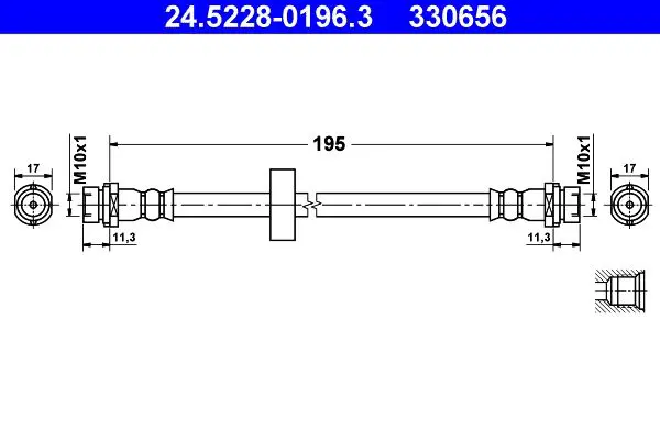 Handler.Part Brake hose ATE 24522801963 1