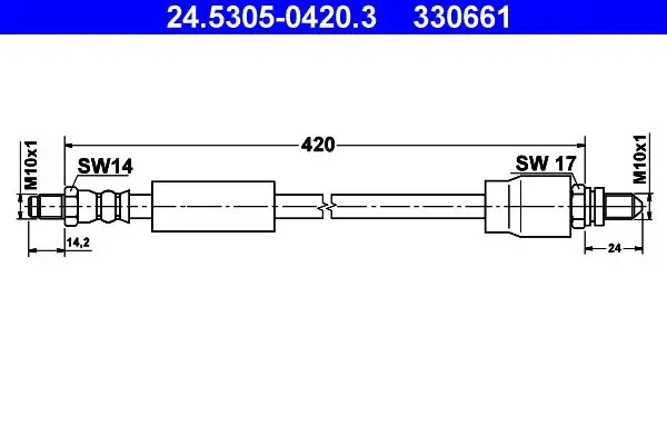 Handler.Part Brake hose ATE 24530504203 1