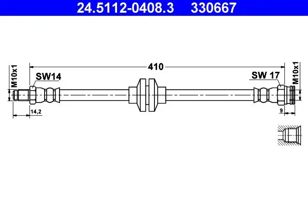 Handler.Part Brake hose ATE 24511204083 1