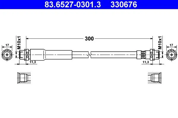 Handler.Part Brake hose ATE 83652703013 1