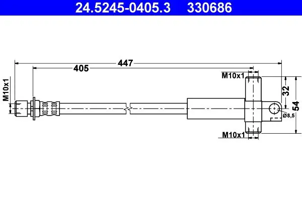 Handler.Part Brake hose ATE 24524504053 1