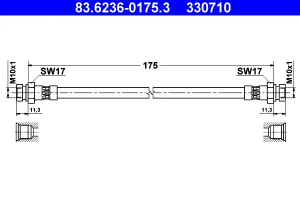 Handler.Part Brake hose ATE 83623601753 1