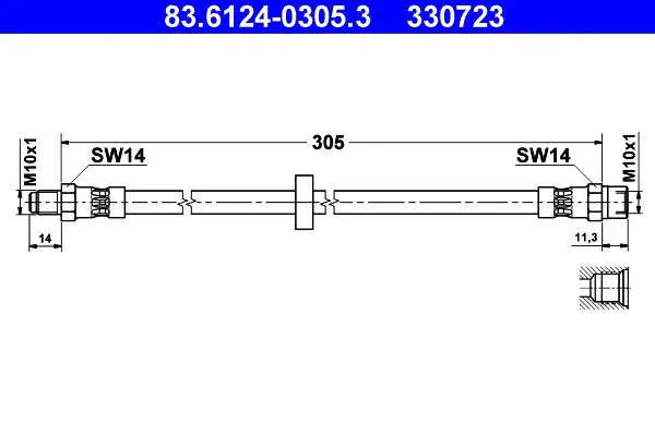 Handler.Part Brake hose ATE 83612403053 1