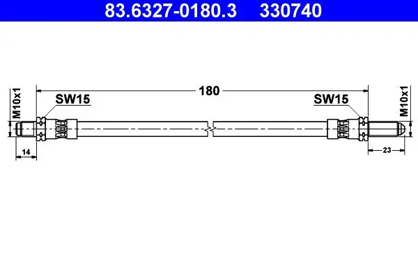 Handler.Part Brake hose ATE 83632701803 1