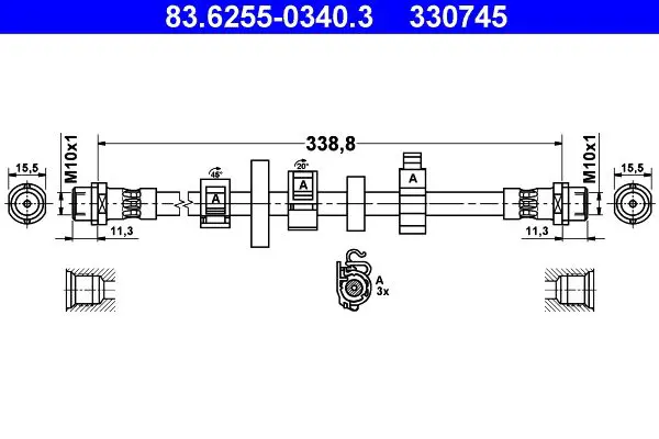 Handler.Part Brake hose ATE 83625503403 1