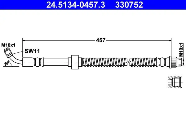 Handler.Part Brake hose ATE 24513404573 1