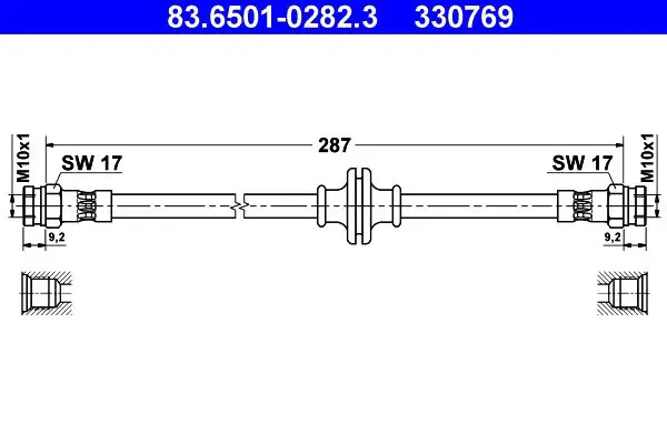 Handler.Part Brake hose ATE 83650102823 1