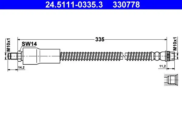 Handler.Part Brake hose ATE 24511103353 1