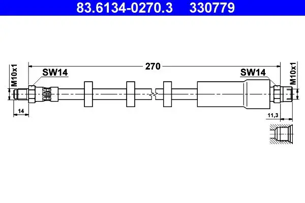 Handler.Part Brake hose ATE 83613402703 1