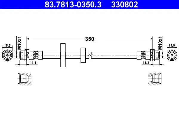 Handler.Part Brake hose ATE 83781303503 1