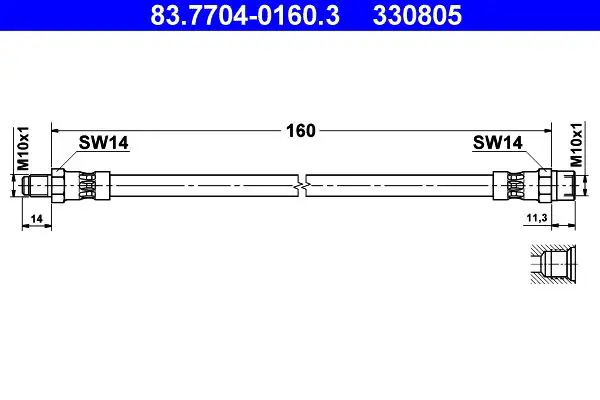 Handler.Part Brake hose ATE 83770401603 1