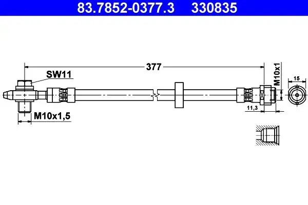 Handler.Part Brake hose ATE 83785203773 1